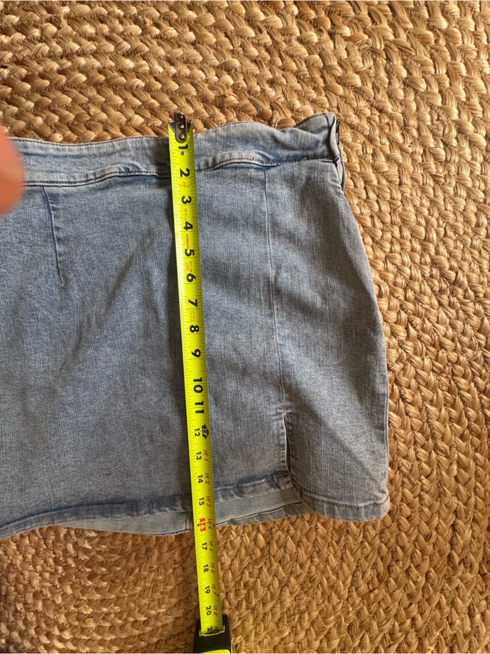 Ardene Light Wash Denim Mini Skirt - Picture 8 of 9